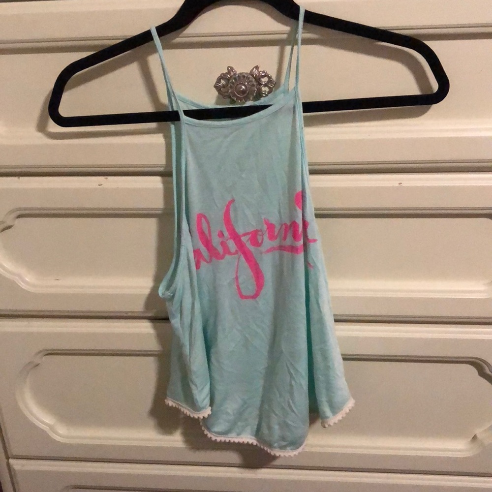 teal Charlotte Russe California shirt